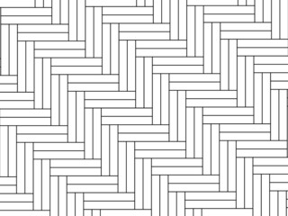 Herringbone floor. Diagonal texture. Black and white pattern. Vector illustration.