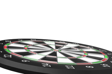 Classic darts board isolated on white background 3d illustration