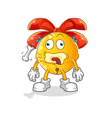 jingle bell burp mascot. cartoon vector