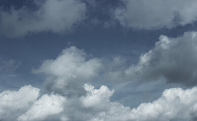 Fototapeta premium Natural background. Beautiful blue sky and clouds.