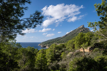 Na Miranda road, Sa Dragonera natural park,Mallorca, Balearic Islands, Spain