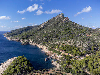Des Lledó port, sa Dragonera natural park, Mallorca, Balearic Islands, Spain