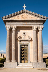 Obraz premium mausoleum of Isabel Roig Vidal, Llucmajor cemetery, Mallorca, Balearic Islands, Spain
