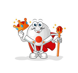 Obraz premium japan flag king vector. cartoon character