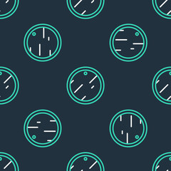 Line Cutting board icon isolated seamless pattern on black background. Chopping Board symbol. Vector