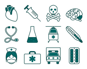 Fototapeta premium Medical Icon Set