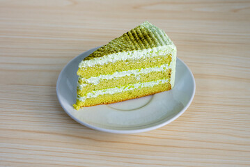 a piece of cake on a plate