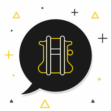 recommend clip art: Line Parachute icon isolated on white background. Colorful outline concept. Vector