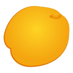 Whole apricot icon cartoon vector. Food fruit