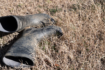 汚れた長靴