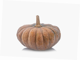 kabocha squash on a white background, isolated