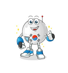 south korea robot character. cartoon mascot vector