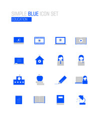 Simple blue icon medical Collection
