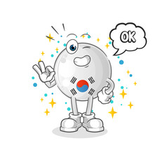 south korea agree mascot. cartoon vector