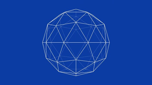 The ecosphere on the blue drawing paper rotates