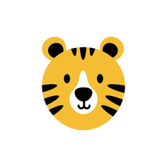 Cute tiger head. New Year 2022	