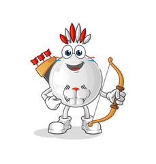 south korea native american tribe. cartoon mascot vector