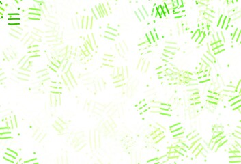 Light Green, Yellow vector template with repeated sticks, dots.
