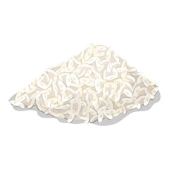 White rice icon cartoon vector. Healthy diet