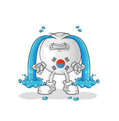 south korea crying illustration. character vector