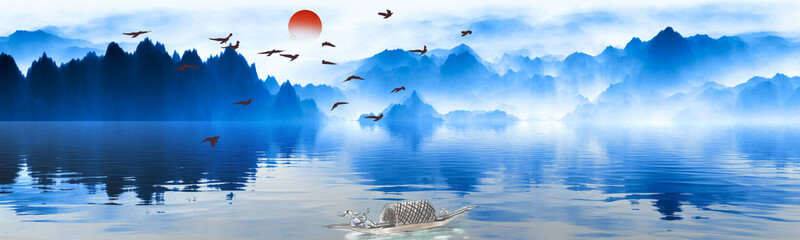 風景, 景色, 雲, 山, 湖, 海, 水, 空, 自然, 波