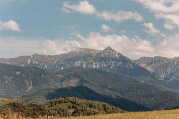 Iconic landscape in the Bucegi Mountains of Romania