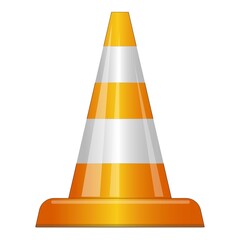 Road cone icon cartoon vector. Safety traffic