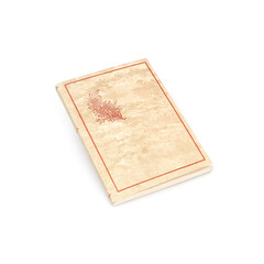 Book in paper cover with white sheets isolated on a white background