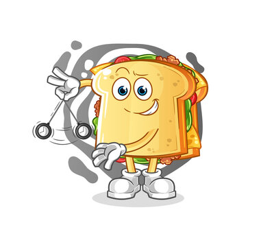 recommend clip art: sandwich hypnotizing cartoon. cartoon mascot vector