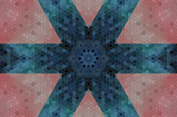 A Kaleidoscopic mosaic abstract computer generated graphic