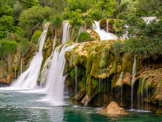 Waterfall in Krka park Croatia