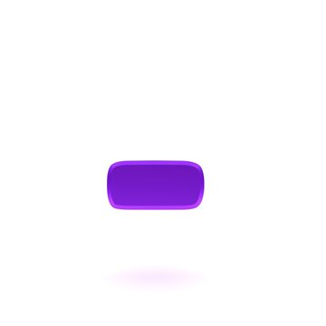 Minus sign hyphen symbol purple 3d