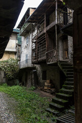Fototapeta na wymiar Old Town of Tirano, Italian Alps, Italy. 