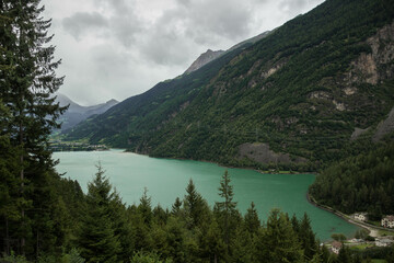 Typical Swiss Landscape in Canton of Graubünden, Switzerland.