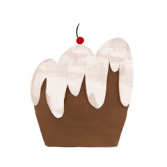 chocolate cake with cherry