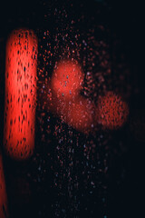 red heart with water drops
