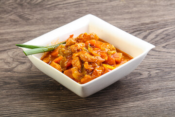 Meat goulash with vegetables