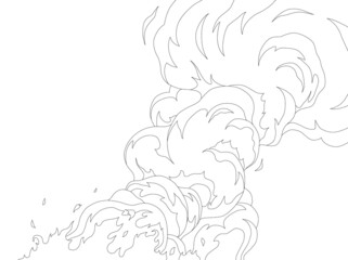 爆発　炎上　煙