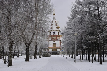 Fototapeta premium church in the snow