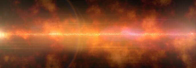 energy of space background with nebulas and star. optical flares