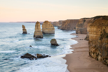 Morning view of the Twelve Apostles in Port Campbell National Park, Australia