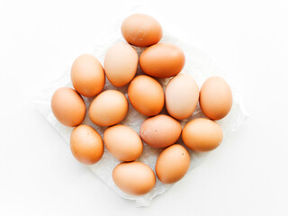 Raw chicken eggs