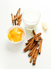 Milk honey and cinnamon
