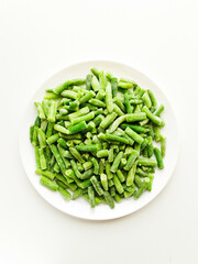 Green beans on the plate