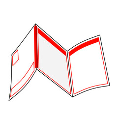 赤色の折りたたみハガキ（圧着ハガキ）