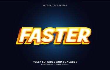 editable text effect, Faster style