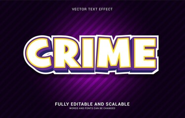 editable text effect, Crime style