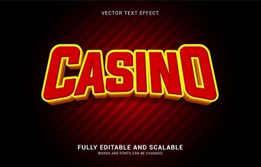 editable text effect, Casino style