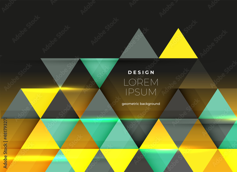 Poster flat vector. minimal geometric background. dynamic shapes composition. eps10 vector.