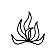 Seaweed, spirulina, algae thin line icon. Mineral nutrition, organic food. Vector illustration.